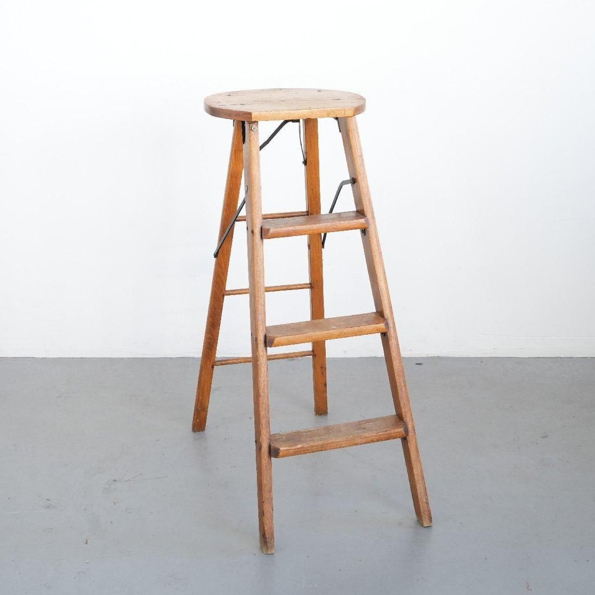 脚立 木製 スツールラダー ヴィンテージ -通販-ローズボールアンティークス
