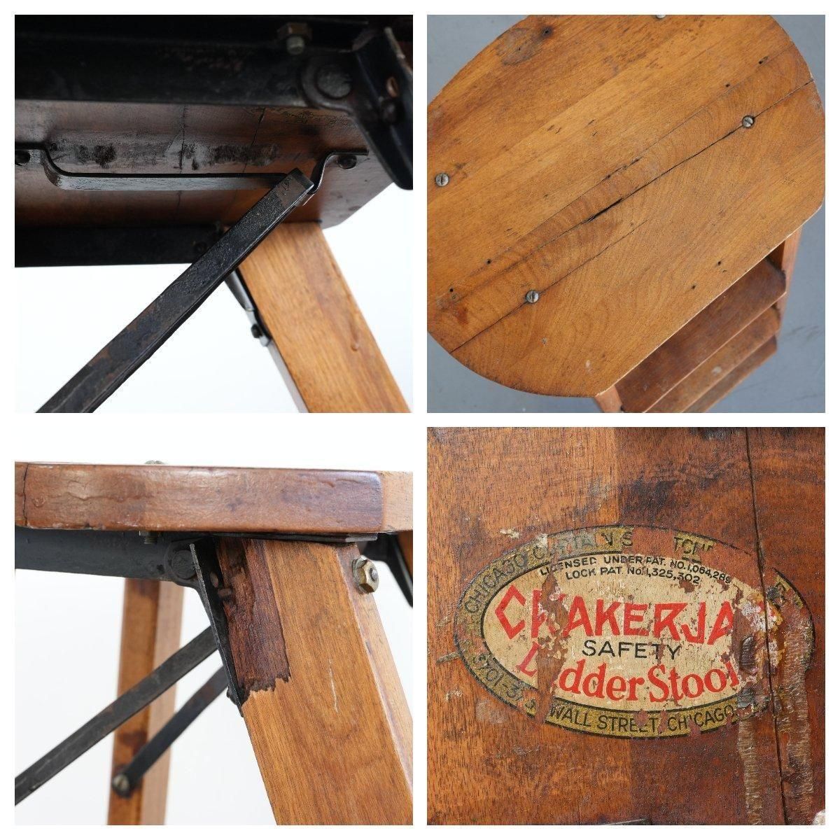 脚立 木製 スツールラダー ヴィンテージ -通販-ローズボールアンティークス