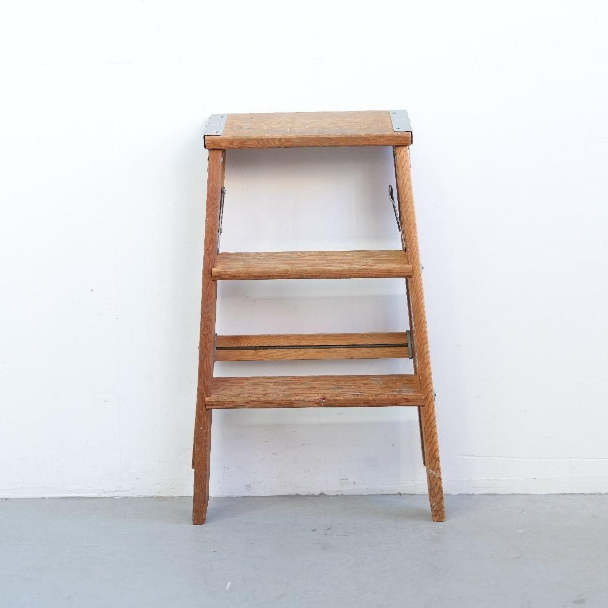 アメリカ ヴィンテージ 木製 脚立 アメリカ ヴィンテージ 脚立 木製ラダー stepladder 店舗什器