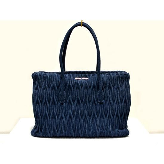 MiuMiu MATTELASSE マテラッセ デニムトートbag