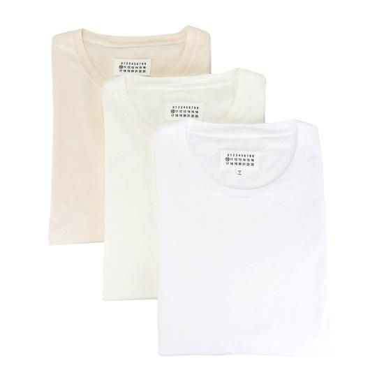 人気が高い Maison Margiela 3パックTシャツ（ホワイト マルジェラ メゾン トップス