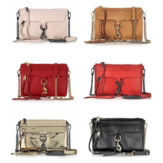 REBECCA MINKOFF Crossbody Bag, Black/Antique Brass: Handbags