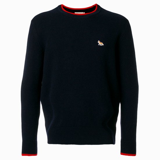 メゾンキツネ MAISON KITSUNE 17AW新作 キツネアップリケセーター