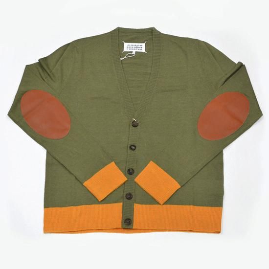 Maison 閃か Margiela④⑭ エルボーパッチカーディガン Maison 閃か Margiela④⑭ エルボーパッチカーディガン