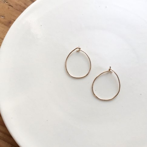 Pale gold hoop pierce (size M)