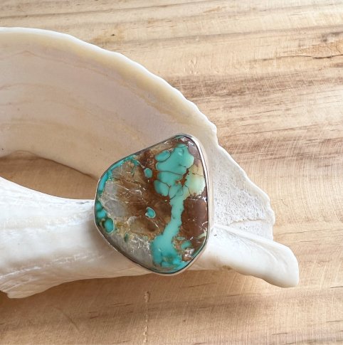 Little Earth Ring Modern /Royston Turquoise 5