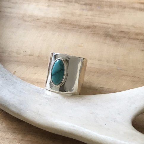 Flat Ring Unknown Nevada Turquoise