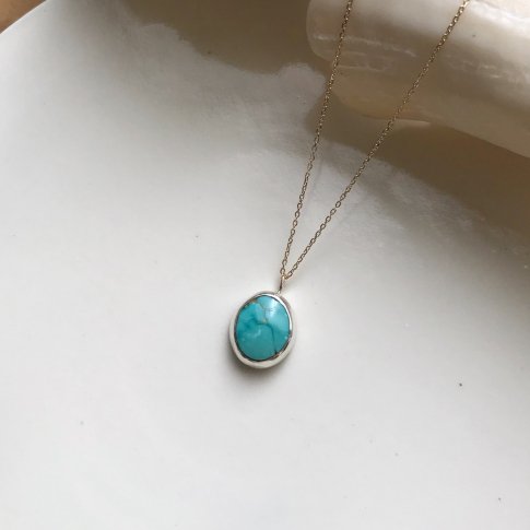Carico Lake Turquoise Drop Necklace 3
