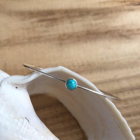 Oval Bangle /Lone Mt. Turquoise 2