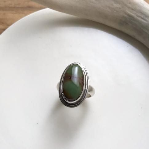 Little Earth Ring Old Style /Royston Turquoise 6