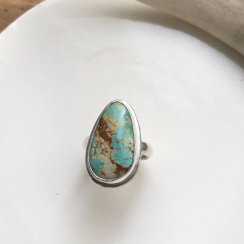 Little Earth Ring Original /Royston Turquoise 9