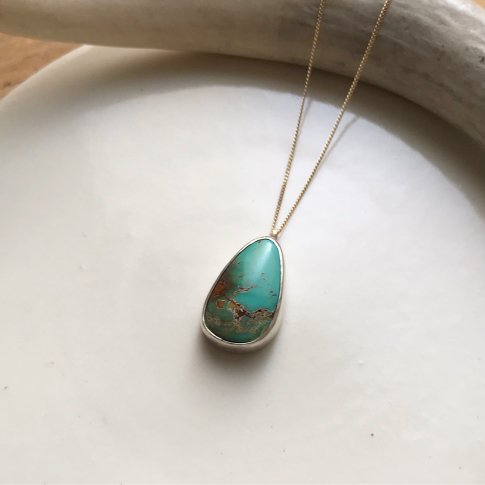  Royston Turquoise Drop Necklace 12