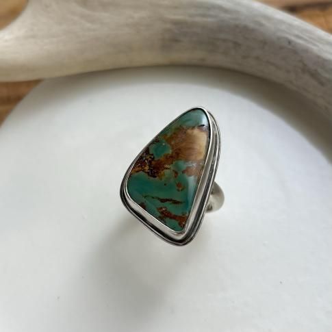 Little Earth Ring Old Style /Royston Turquoise 5