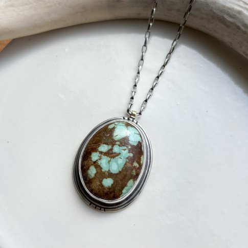 Little Earth Necklace Old Style /Royston Turquoise 2