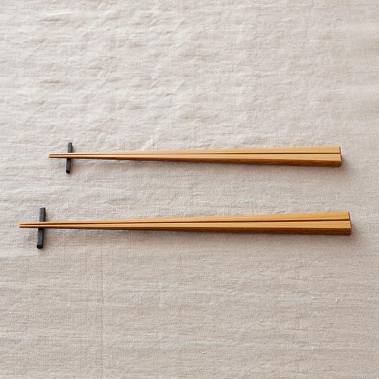 竹箸 拭き漆 白竹