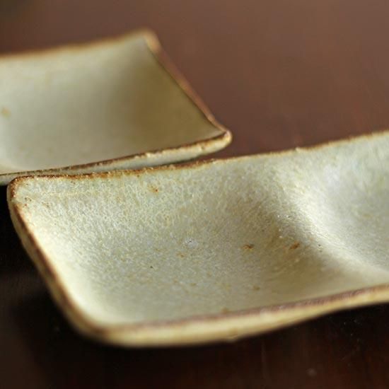 黄粉引の2連皿 佐藤敬 益子焼｜生活普段議shop