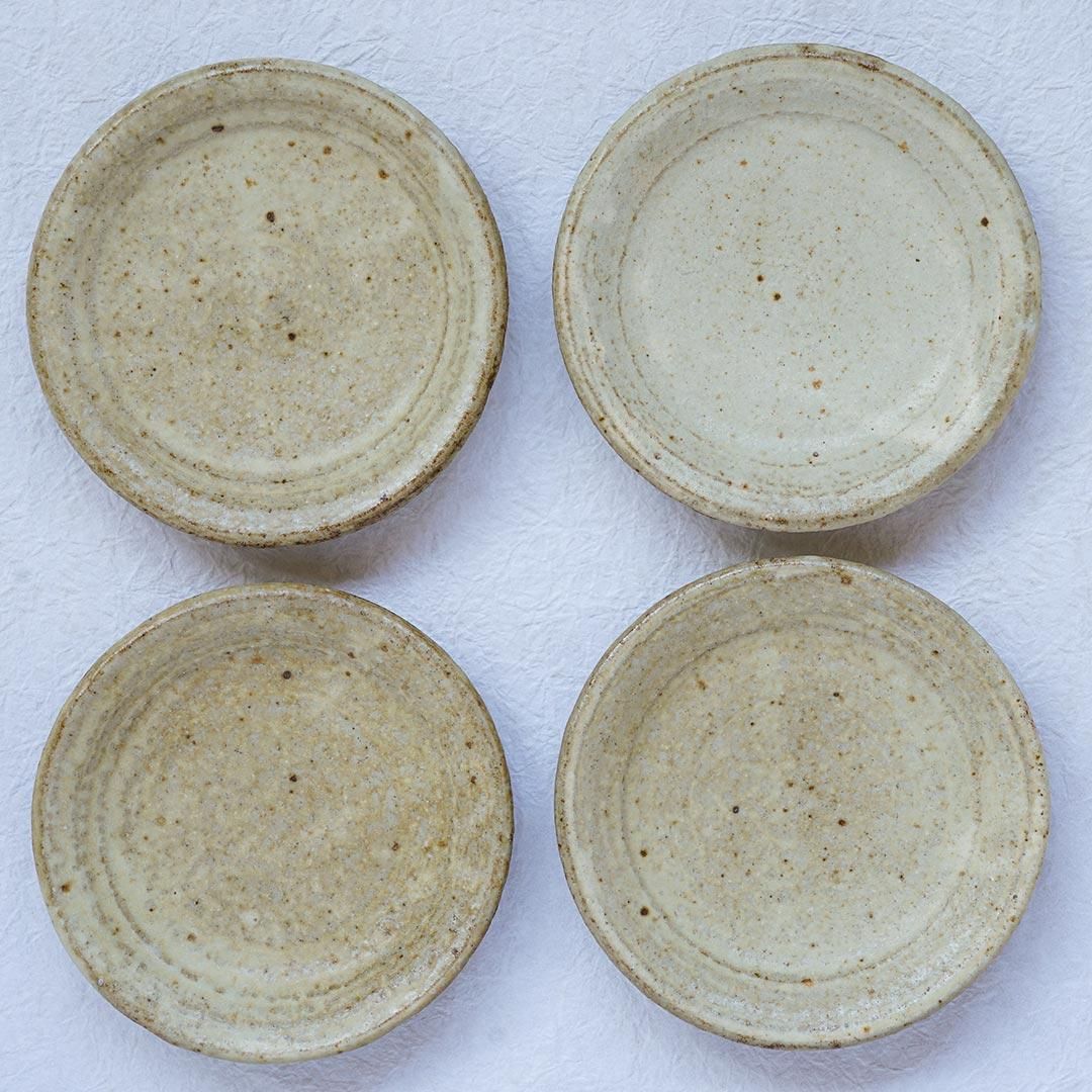 4寸皿 黄粉引 佐藤敬｜生活普段議shop