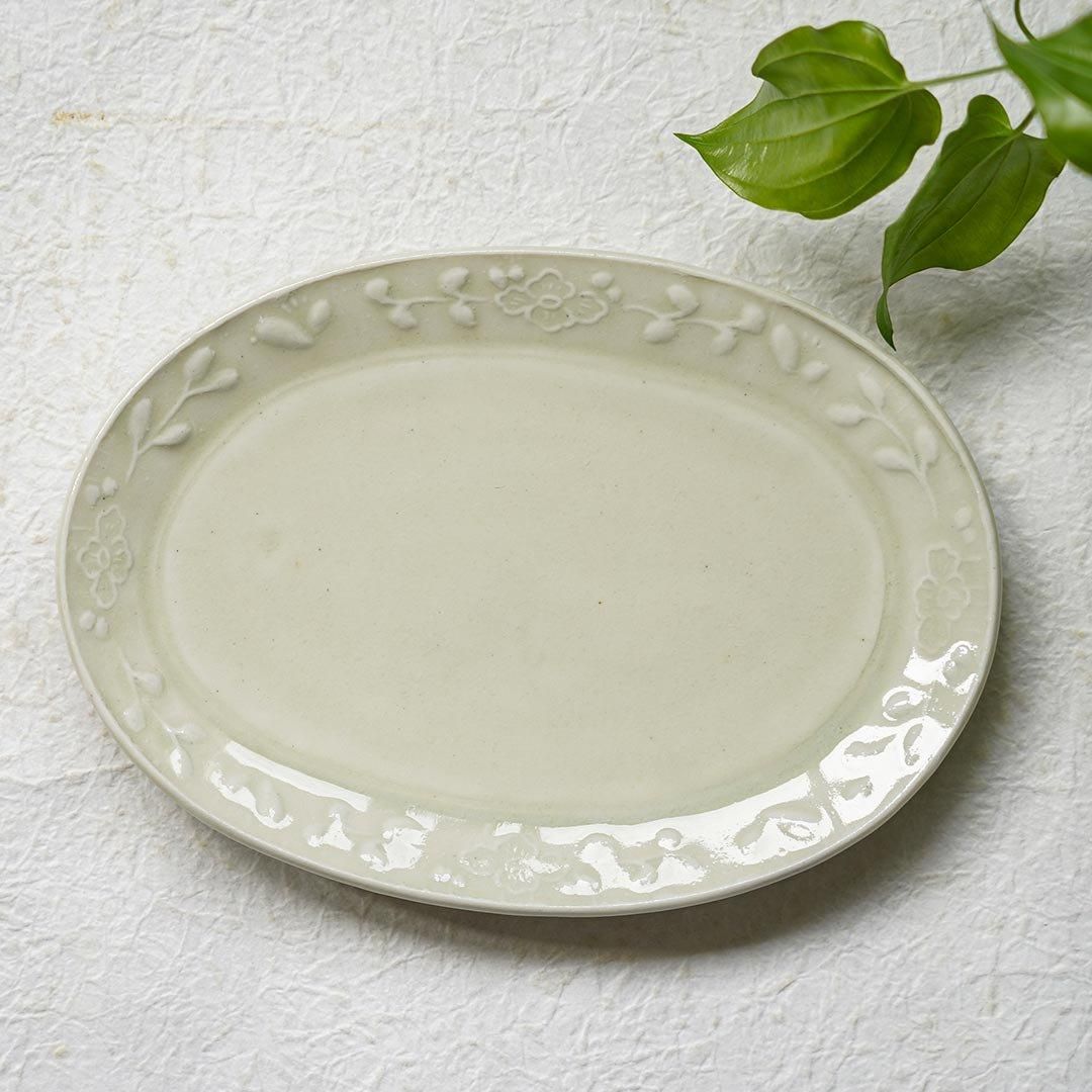 陽刻紋オーバル小皿 鈴木まどか｜生活普段議shop