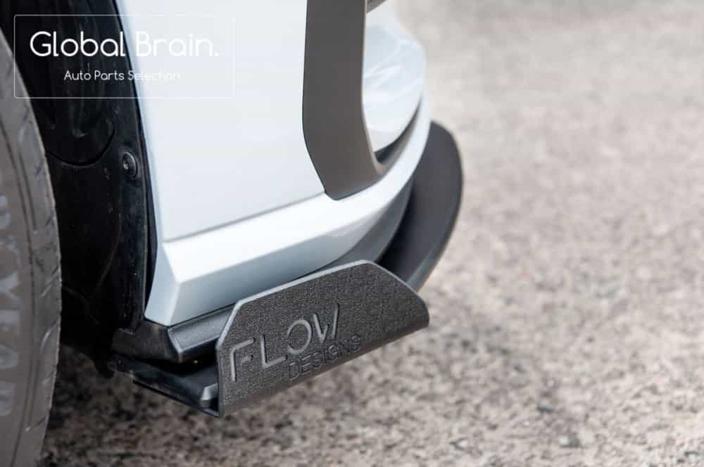VW ゴルフ 7.5 GTI 後期 フロント アンダー ウィングレット スプリッター スポイラー flow - Global Brain.