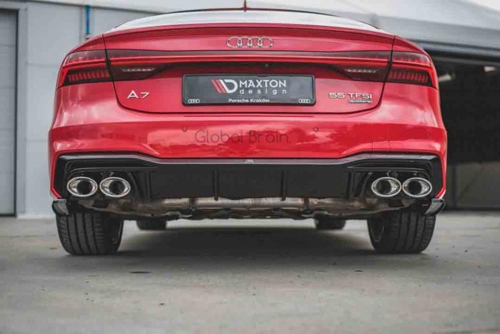 アウディ A7 C8 Sライン リア ディフューザー+マフラーカッター