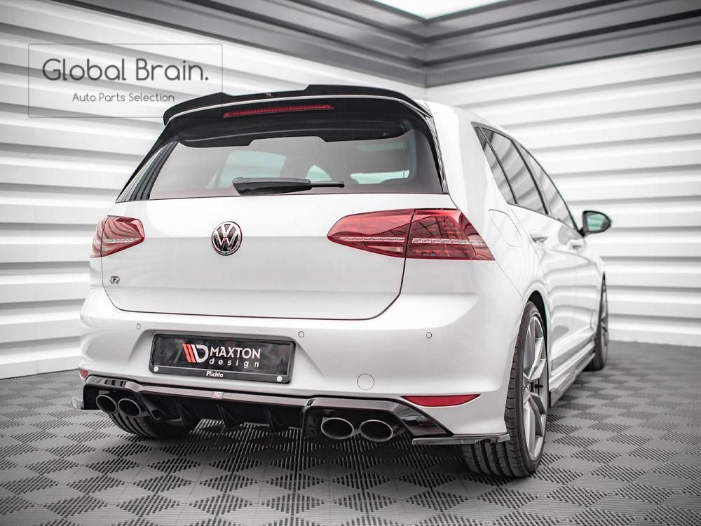VW スカート フォルクスワーゲン ゴルフ 7.5 R 後期 リア サイド スプリッタ―+