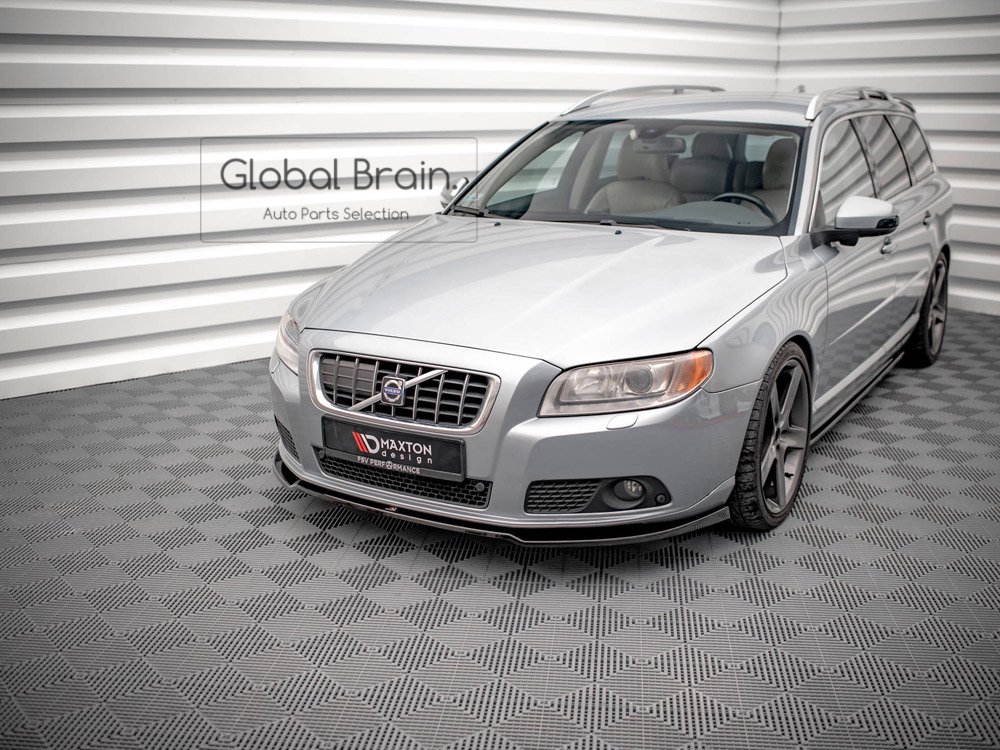 2007-2013 ボルボ V70 フロント リップ スポイラー V2 maxton - Global Brain.