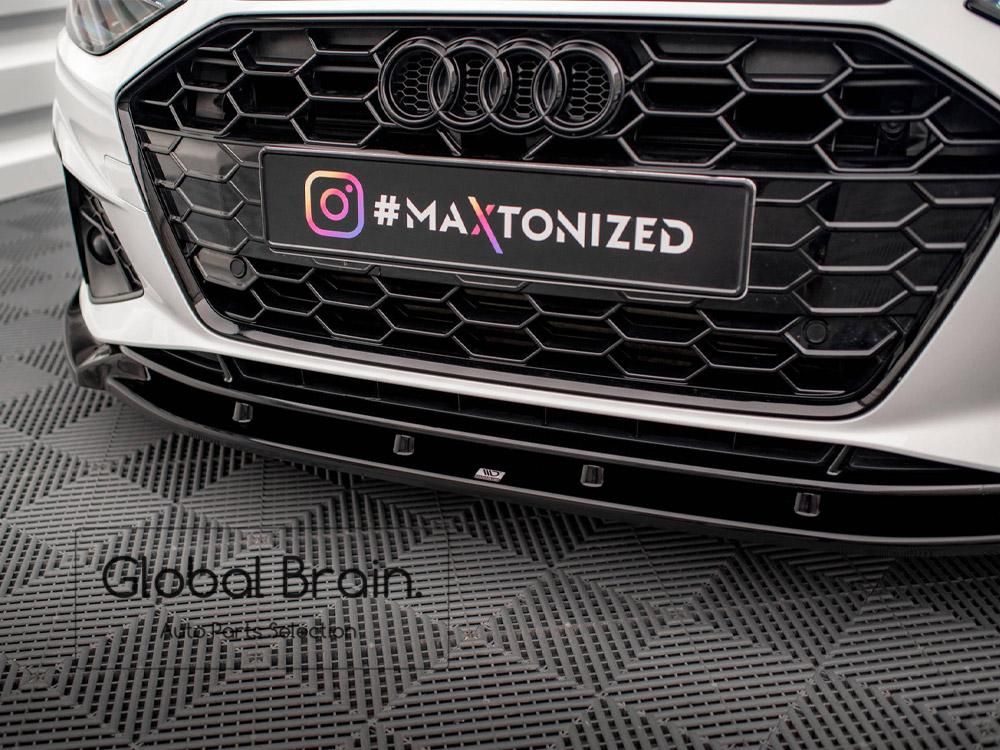 アウディ A4 B9 後期 Sライン フロント リップ スポイラー V1 アウディ A4 B9 後期 Sライン フロント リップ スポイラー V1