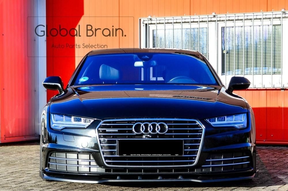 アウディ A7 4G 後期 標準 フロント リップ スポイラー+ウィング