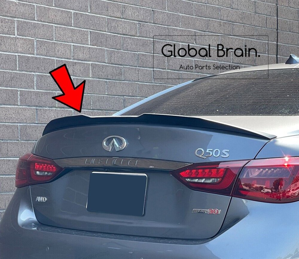 日産 スカイライン V37 Q50 セダン リア トランク スポイラー284VC, - Global Brain.