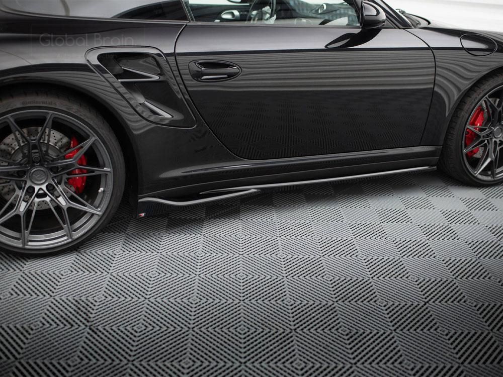 ポルシェ 911 997 ターボ サイド スカート ディフューザー maxton