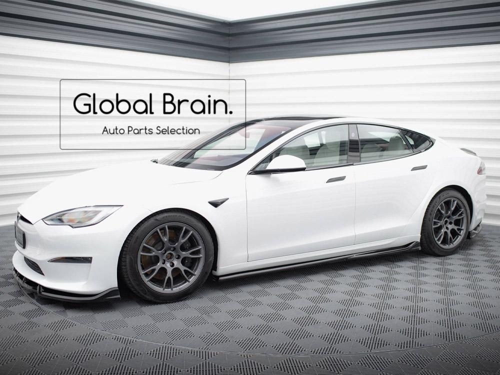 2023- テスラ モデルS プラッド サイド スカート カバー スポイラー V1