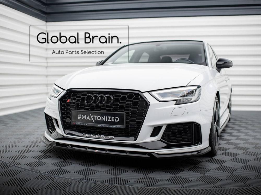 アウディ RS3 8V 後期 セダン フロント リップ スポイラー V3 アウディ RS3 8V 後期 セダン フロント リップ スポイラー V3