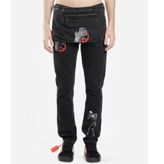 CUTTED SLIM 5 POCKETS / パンツ- オフホワイト|OFF-WHITEの CUTTED SLIM 5 POCKETS / パンツ- オフホワイト|OFF-WHITEの