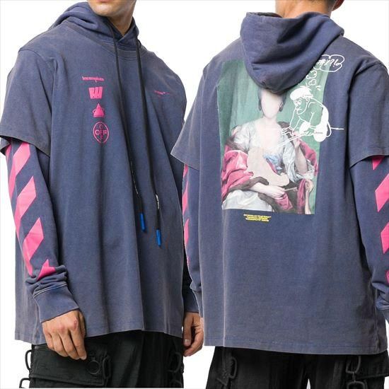 DIAG MARIANA ZIP HOODIE / ブラック /ジップパーカー - オフホワイト｜OFF-WHITEの通販店舗【オフホワイトファン】