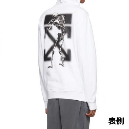 SKELETON RVRS HOODIE / ホワイト / パーカー - オフホワイト SKELETON RVRS HOODIE / ホワイト / パーカー - オフホワイト