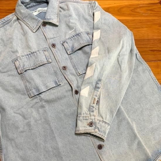 DIAG OVERSIZE DENIM SHIRT / デニムシャツ - オフホワイト｜OFF-WHITE