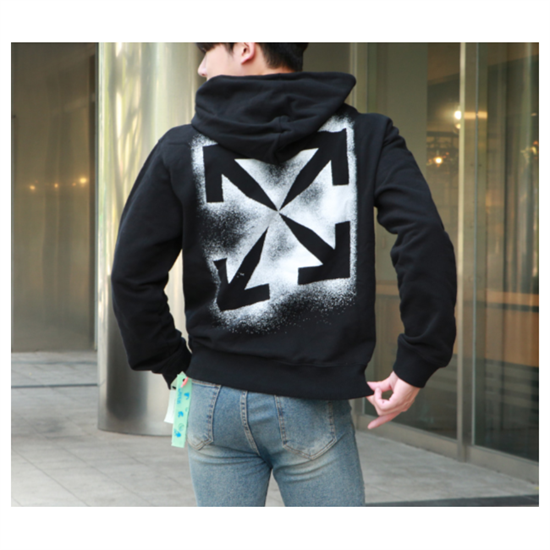 オフホワイト / STENCIL SLIM HOODIE / BLACK WHITE / ブラック / パーカー -  オフホワイト｜OFF-WHITEの通販店舗【オフホワイトファン】