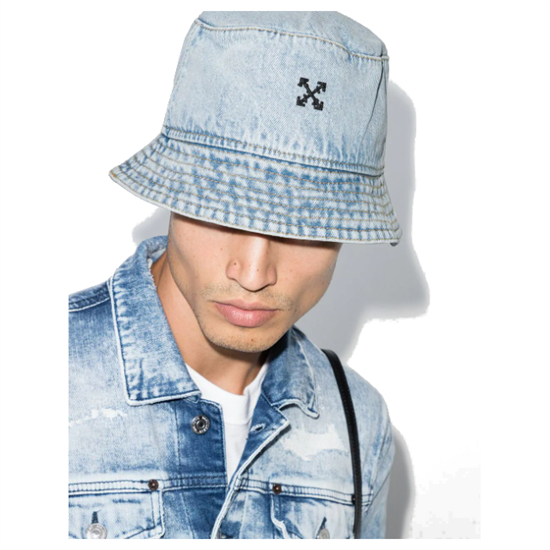 オフホワイト / DENIM BUCKET HAT / デニム バケットハット - オフ オフホワイト / DENIM BUCKET HAT / デニム バケットハット - オフ