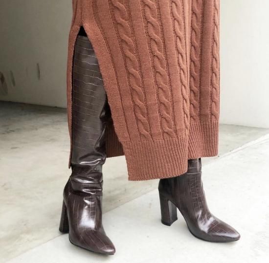 20 AW クロコロングブーツ - サージュブティック 20 AW クロコロングブーツ - サージュブティック