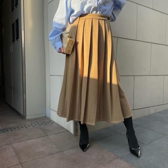 タックプリーツミドルスカート - サージュブティック