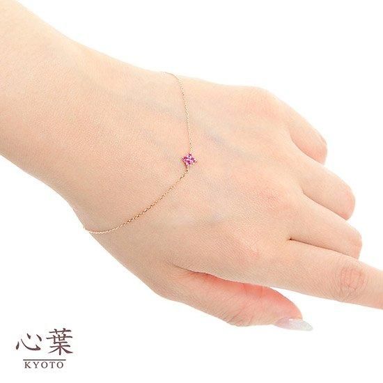 彼女へのプレゼント 心葉 ルビー&ホワイトトパーズ フラワー 彼女へのプレゼント 心葉 ルビー&ホワイトトパーズ フラワー