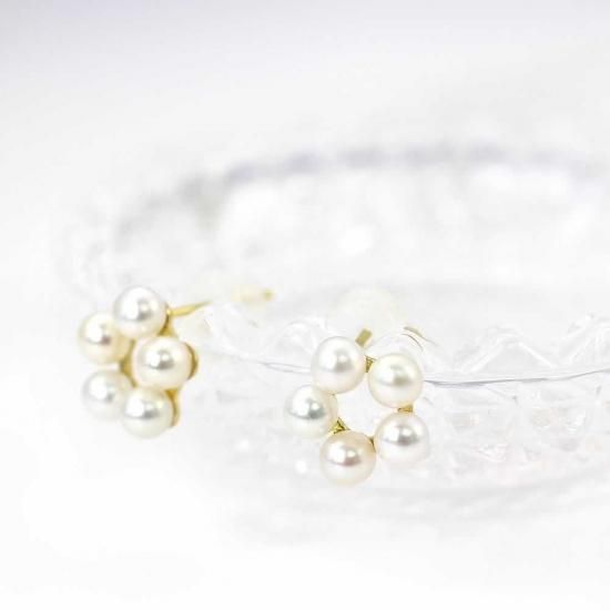 18金ピアス 淡水パール ロング ライス 真珠 ゴールド k18 夏 6月