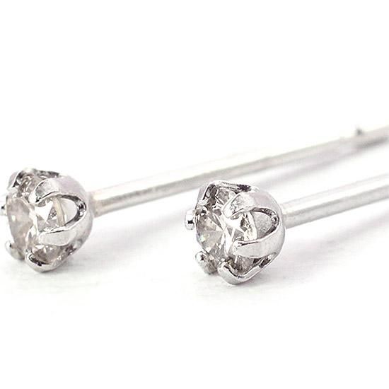 4月誕生石のアクセサリー Pt900 ダイヤモンド 4月誕生石 ピアス