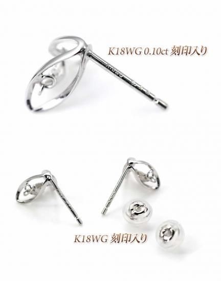 K18WG ダンシングストーン ダイヤモンド 誕生石 ピアス 18金ホワイトゴールド【JEWELRY ROLA/ジュエリーローラ公式サイト】