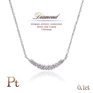 Pt900 ダイヤモンド ネックレス 【当日出荷(平日13時迄)/彼女へのクリスマスプレゼントに「ジュエリーローラ公式」】
