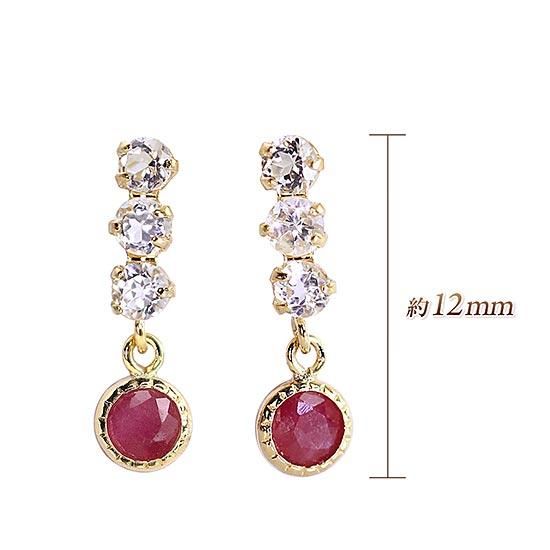 K18YG オパール・ホワイトトパーズ ピアス|festaria Online Shop
