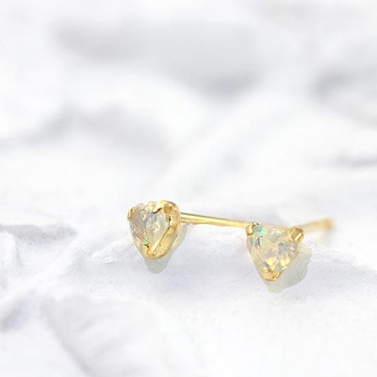 10月誕生石のアクセサリー K18 エチオピア産オパール ピアス 10 10月誕生石のアクセサリー K18 エチオピア産オパール ピアス 10