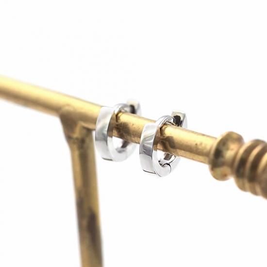 女性へのプレゼント 極小 K14WG フープピアス 14金ホワイト