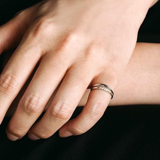 WG18 ピンキーリング　4号 4℃ K18WG ダイヤモンド リング ピンキー - メルカリ