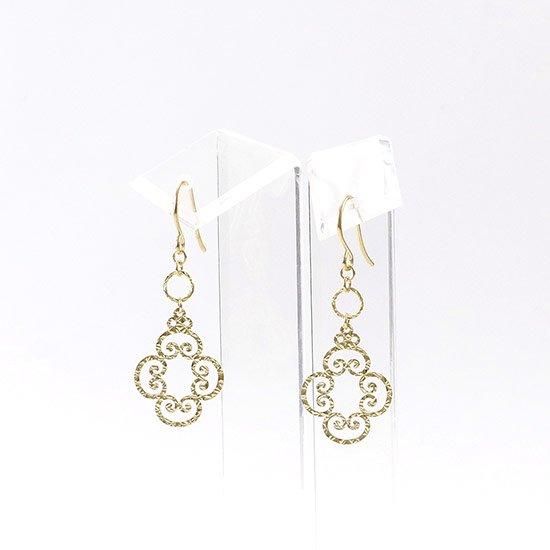 彼女へのプレゼント K18 フラワー フックピアス 18金イエローゴールド 彼女へのプレゼント K18 フラワー フックピアス 18金イエローゴールド